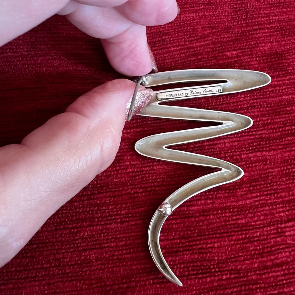 Tiffany & Co. Silver Zigzag Brooch - Picture 3 of 7